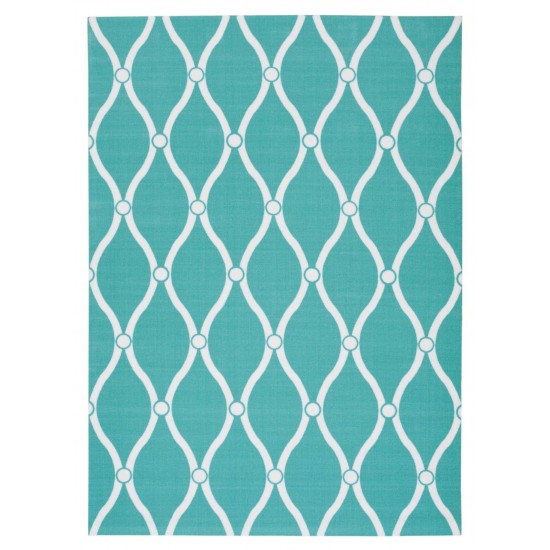 Nourison Home & Garden RS089 Area Rug, Aqua, 5'3" x 7'5"