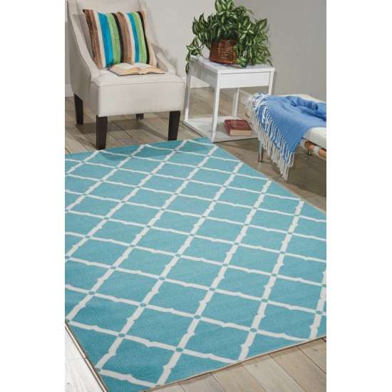 Nourison Home & Garden RS091 Area Rug, Aqua, 10' x 13'