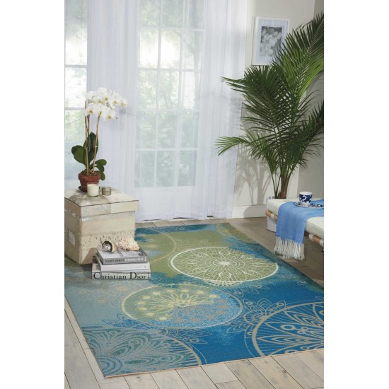 Nourison Home & Garden RS092 Area Rug, Blue, 10' x 13'