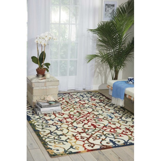 Nourison Home & Garden RS093 Area Rug, Multicolor, 10' x 13'