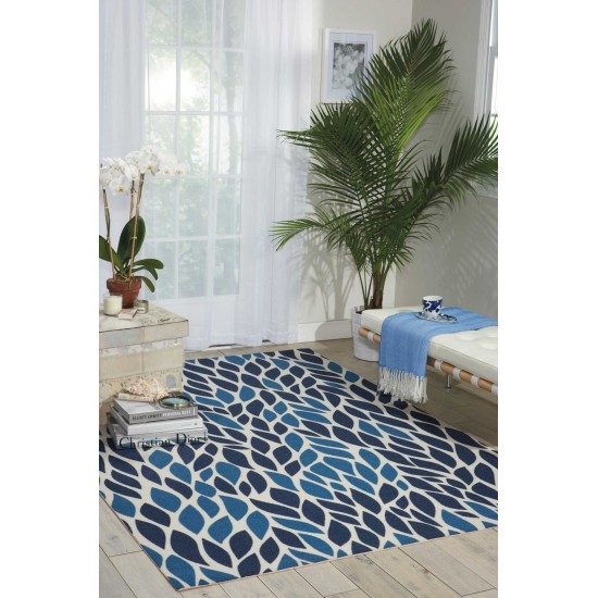 Nourison Home & Garden RS094 Area Rug, Blue, 10' x 13'