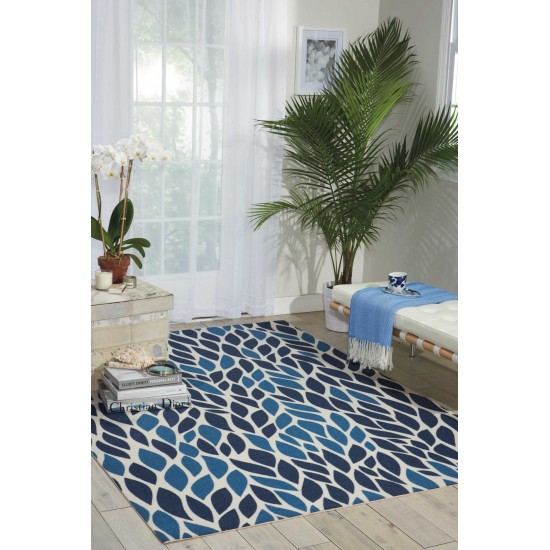 Nourison Home & Garden RS094 Area Rug, Blue, 5'3" x 7'5"