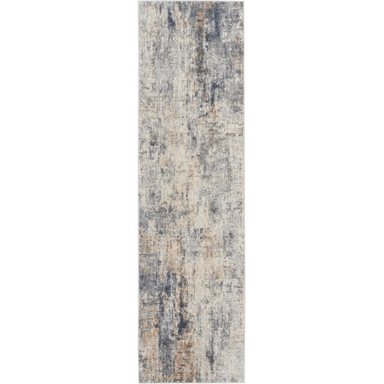 Nourison Rustic Textures RUS01 Runner Rug, Grey/Beige, 2'2" x 7'6"