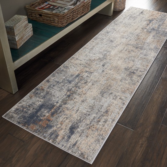 Nourison Rustic Textures RUS01 Runner Rug, Grey/Beige, 2'2" x 7'6"