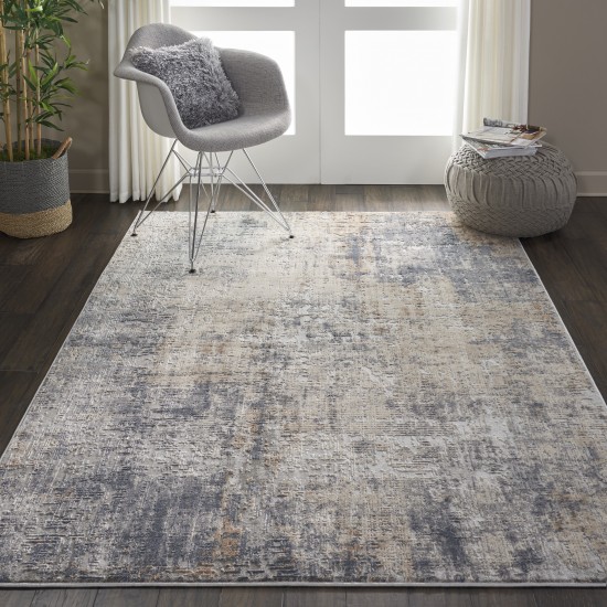 Nourison Rustic Textures RUS01 Area Rug, Grey/Beige, 5'3" x 7'3"