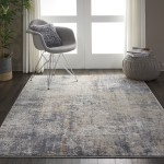 Nourison Rustic Textures RUS01 Area Rug, Grey/Beige, 5'3" x 7'3"