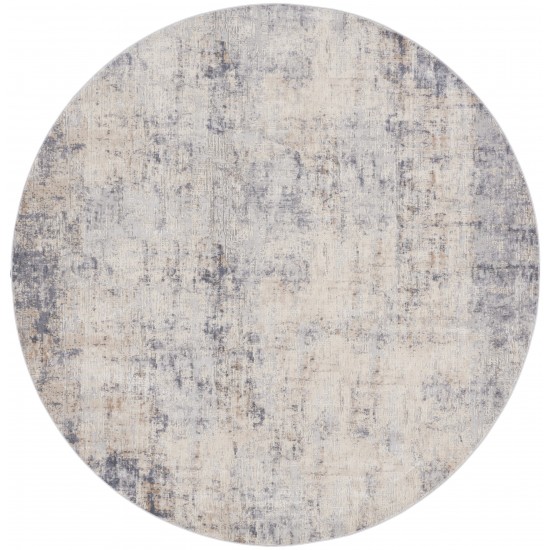 Nourison Rustic Textures RUS01 Area Rug, Grey/Beige, 5'3" x Round