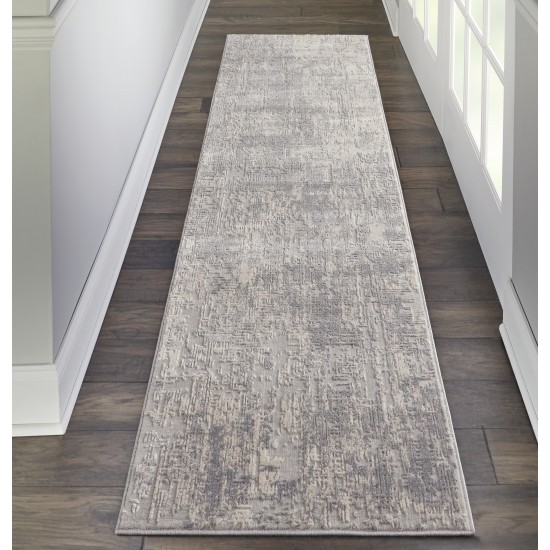 Nourison Rustic Textures RUS01 Runner Rug, Ivory/Silver, 2'2" x 7'6"