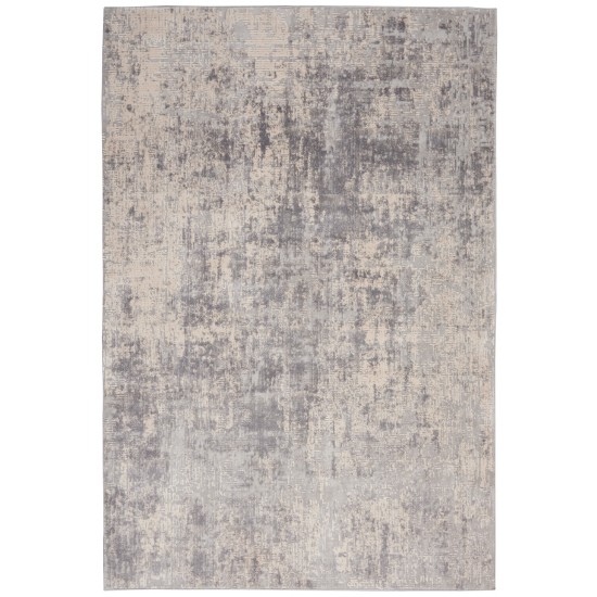 Nourison Rustic Textures RUS01 Area Rug, Ivory/Silver, 5'3" x 7'3"