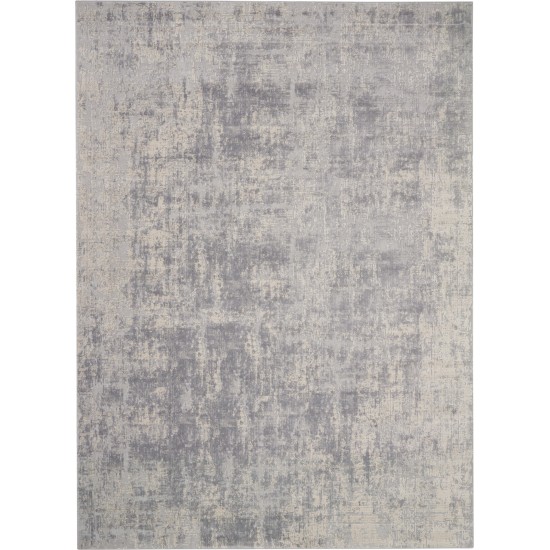 Nourison Rustic Textures RUS01 Area Rug, Ivory/Silver, 7'10" x 10'6"