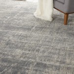 Nourison Rustic Textures RUS01 Area Rug, Ivory/Silver, 7'10" x 10'6"