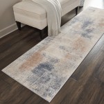 Nourison Rustic Textures RUS02 Runner Rug, Beige/Grey, 2'2" x 7'6"