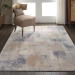 Nourison Rustic Textures RUS02 Area Rug, Beige/Grey, 5'3" x 7'3"