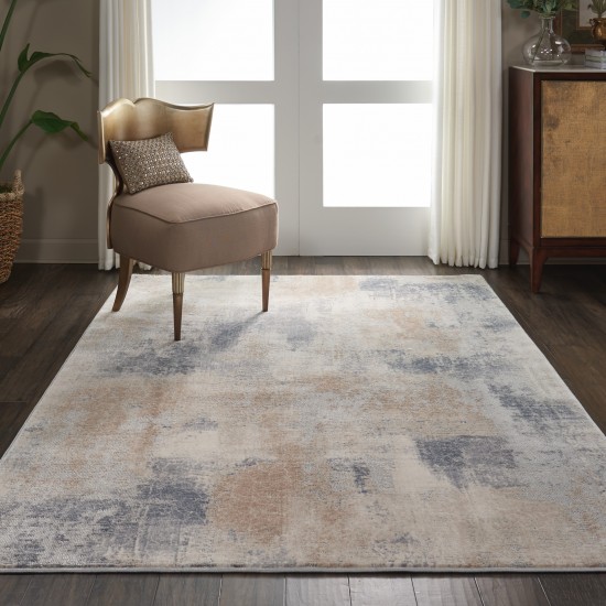 Nourison Rustic Textures RUS02 Area Rug, Beige/Grey, 5'3" x 7'3"