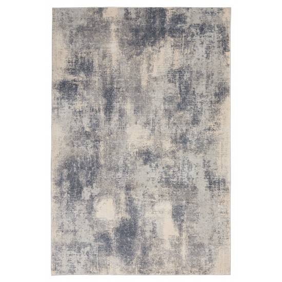 Nourison Rustic Textures RUS02 Area Rug, Blue/Ivory, 3'11" x 5'11"