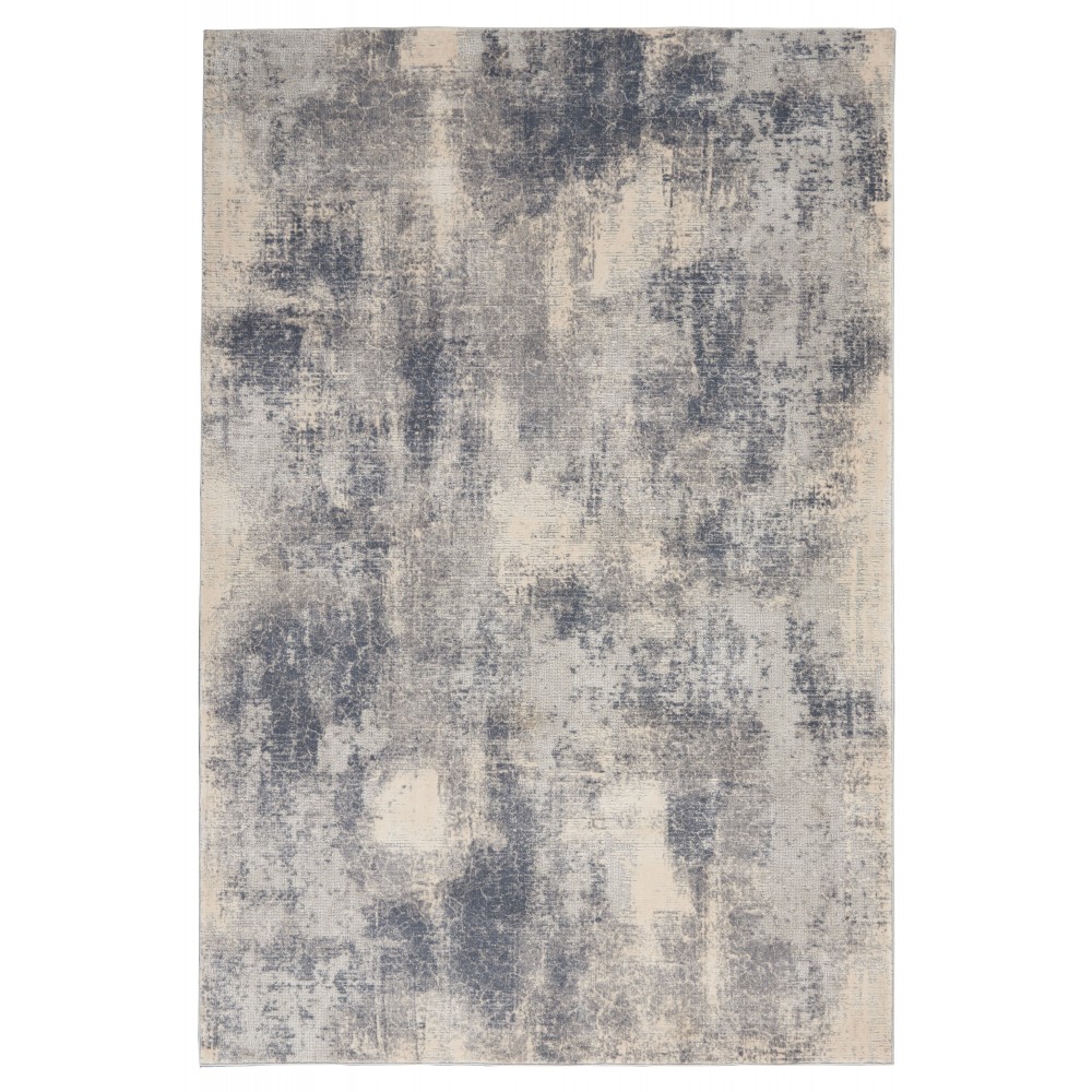 Nourison Rustic Textures RUS02 Area Rug, Blue/Ivory, 3'11" x 5'11"