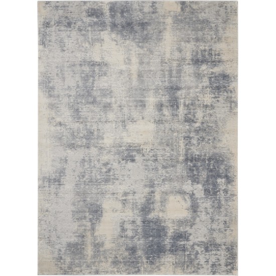 Nourison Rustic Textures RUS02 Area Rug, Blue/Ivory, 7'10" x 10'6"