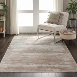 Nourison Rustic Textures RUS03 Area Rug, Beige, 5'3" x 7'3"