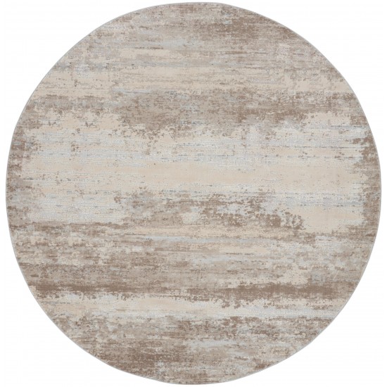 Nourison Rustic Textures RUS03 Area Rug, Beige, 5'3" x Round