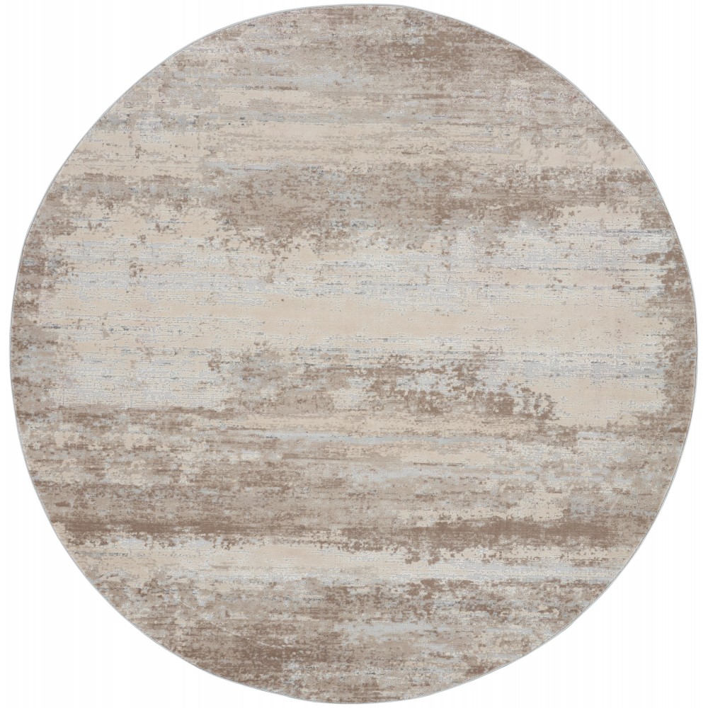 Nourison Rustic Textures RUS03 Area Rug, Beige, 5'3" x Round Nourison Rustic Textures RUS03 Area Rug, Beige, 5'3" x Round