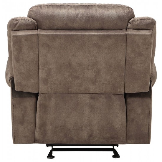 ACME Zubaida Glider Recliner, 2-Tone Chocolate Velvet