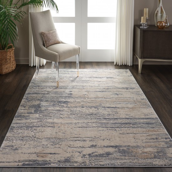 Nourison Rustic Textures RUS04 Area Rug, Beige/Grey, 5'3" x 7'3"