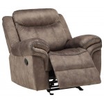 ACME Zubaida Glider Recliner, 2-Tone Chocolate Velvet