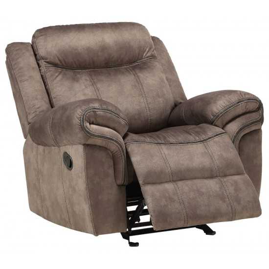 ACME Zubaida Glider Recliner, 2-Tone Chocolate Velvet