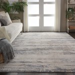 Nourison Rustic Textures RUS04 Area Rug, Beige/Grey, 7'10" x 10'6"