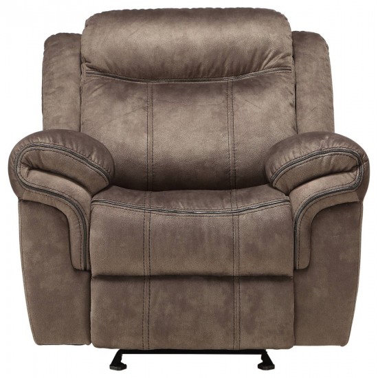 ACME Zubaida Glider Recliner, 2-Tone Chocolate Velvet