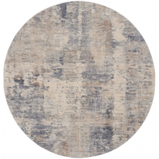 Nourison Rustic Textures RUS05 Area Rug, Beige/Grey, 5'3" x Round