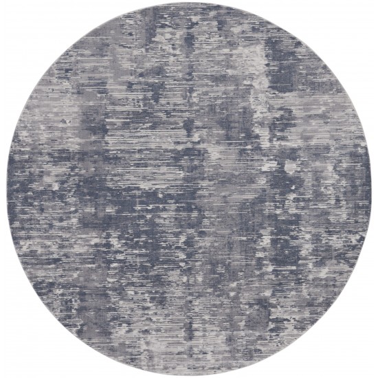 Nourison Rustic Textures RUS05 Area Rug, Grey, 5'3" x Round