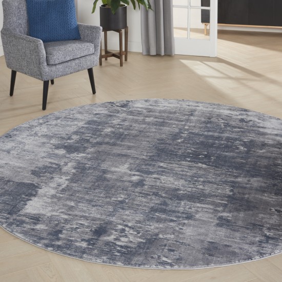 Nourison Rustic Textures RUS05 Area Rug, Grey, 5'3" x Round