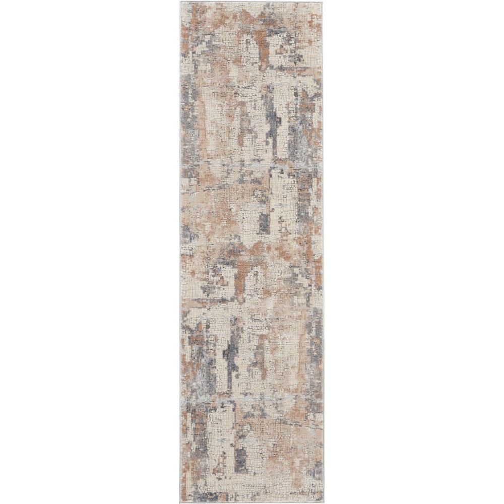 Nourison Rustic Textures RUS06 Runner Rug, Beige/Grey, 2'2" x 7'6"