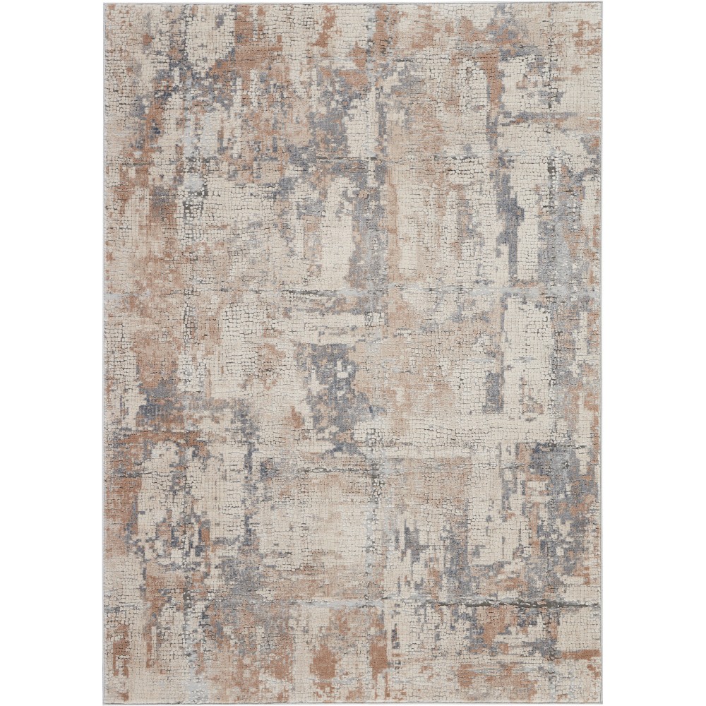 Nourison Rustic Textures RUS06 Area Rug, Beige/Grey, 3'11" x 5'11"