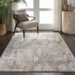 Nourison Rustic Textures RUS06 Area Rug, Beige/Grey, 3'11" x 5'11"