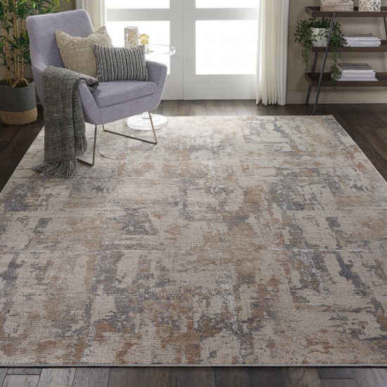 Nourison Rustic Textures RUS06 Area Rug, Beige/Grey, 7'10" x 10'6"