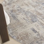 Nourison Rustic Textures RUS06 Area Rug, Beige/Grey, 7'10" x Round