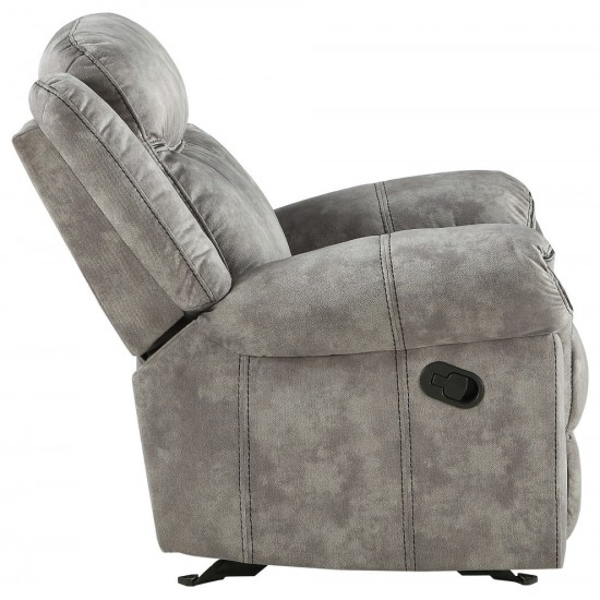 ACME Zubaida Loveseat w/Console (Glider & Motion), 2-Tone Gray Velvet