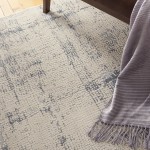 Nourison Rustic Textures RUS06 Area Rug, Ivory/Blue, 3'11" x 5'11"