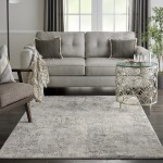 Nourison Rustic Textures RUS07 Area Rug, Grey/Beige, 5'3" x 7'3"