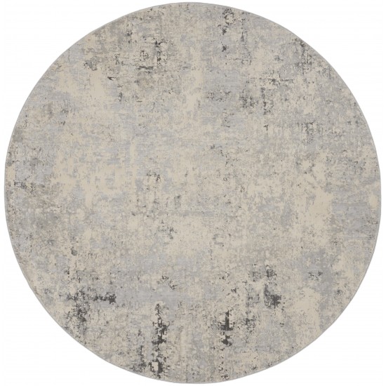 Nourison Rustic Textures RUS07 Area Rug, Grey/Beige, 5'3" x Round