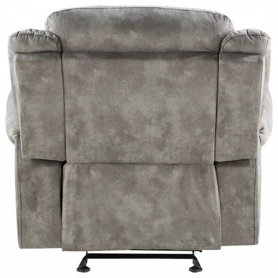 ACME Zubaida Glider Recliner, 2-Tone Gray Velvet