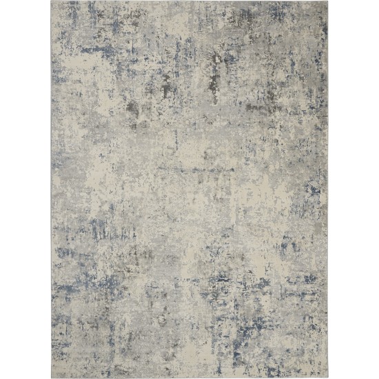 Nourison Rustic Textures RUS07 Area Rug, Ivory/Grey/Blue, 7'10" x 10'6"