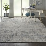 Nourison Rustic Textures RUS07 Area Rug, Ivory/Grey/Blue, 9'3" x 12'9"