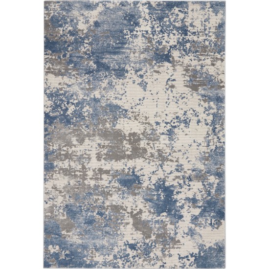 Nourison Rustic Textures RUS08 Area Rug, Grey/Blue, 5'3" x 7'3"