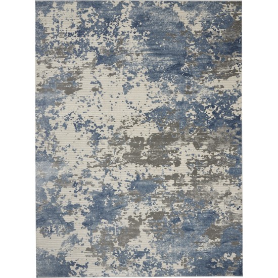 Nourison Rustic Textures RUS08 Area Rug, Grey/Blue, 7'10" x 10'6"