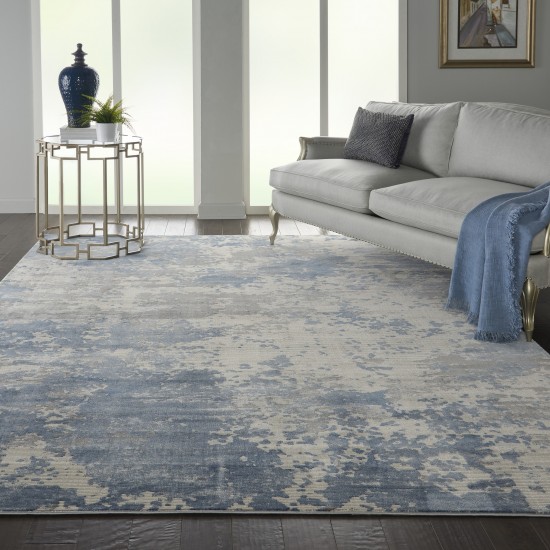 Nourison Rustic Textures RUS08 Area Rug, Grey/Blue, 7'10" x 10'6"