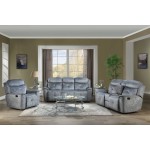 ACME Mariana Loveseat w/Console (Motion), Silver Gray Fabric