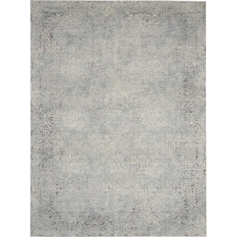 Nourison Rustic Textures RUS09 Area Rug, Ivory/Grey/Blue, 9'3" x 12'9"